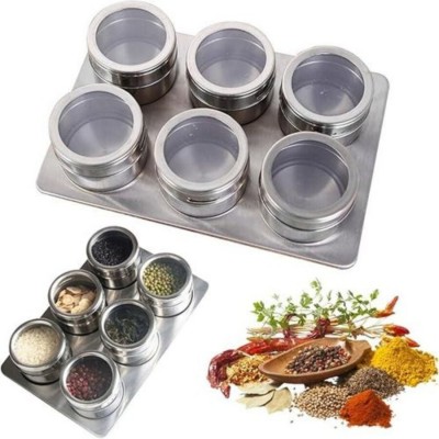 Lot de 6 Boîtes à Épices Magnétiques – Rangement Moderne et Pratique pour votre Cuisine