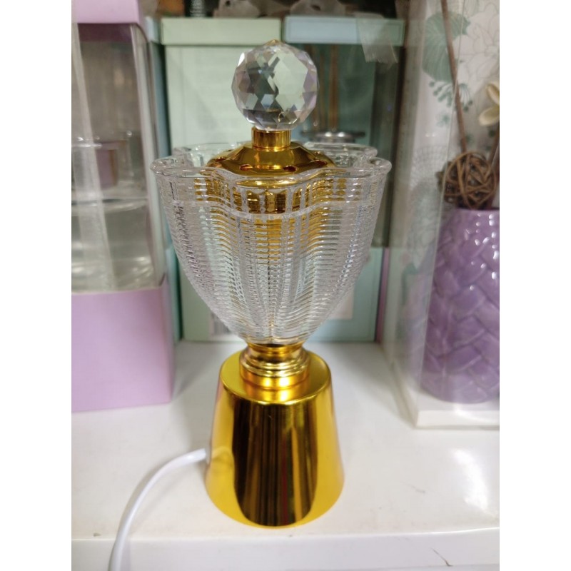 Brûleurs à Encens Électriques – Design Verre et Or pour une Ambiance Parfumée