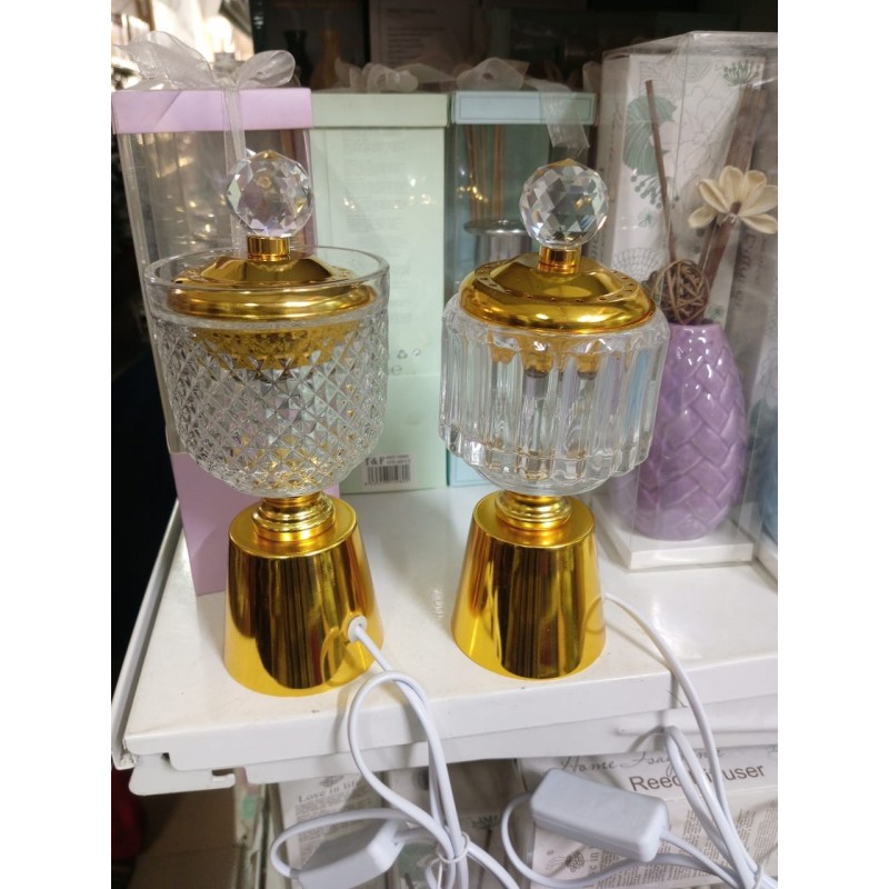 Brûleurs à Encens Électriques – Design Verre et Or pour une Ambiance Parfumée