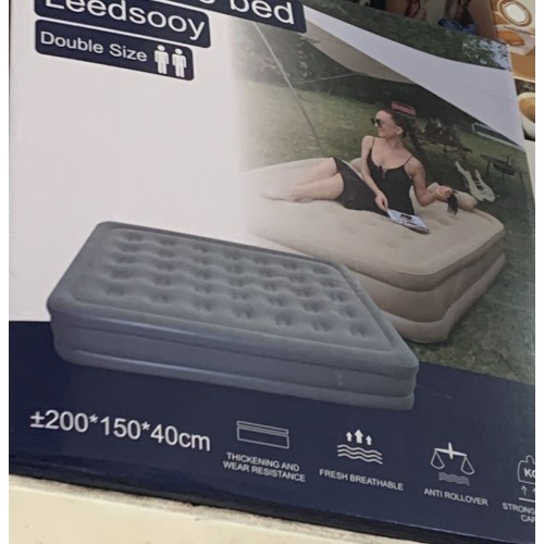 Matelas Gonflable Double Grand Format – 200 x 150 cm x 40 cm , Épais et Résistant pour Camping ou Invités 2