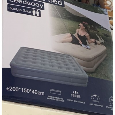 Matelas Gonflable Double Grand Format – 200 x 150 cm x 40 cm , Épais et Résistant pour Camping ou Invités
