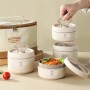 Boîtes à Bento Isothermes – Acier Inoxydable,  4 Niveaux avec Sac Isotherme