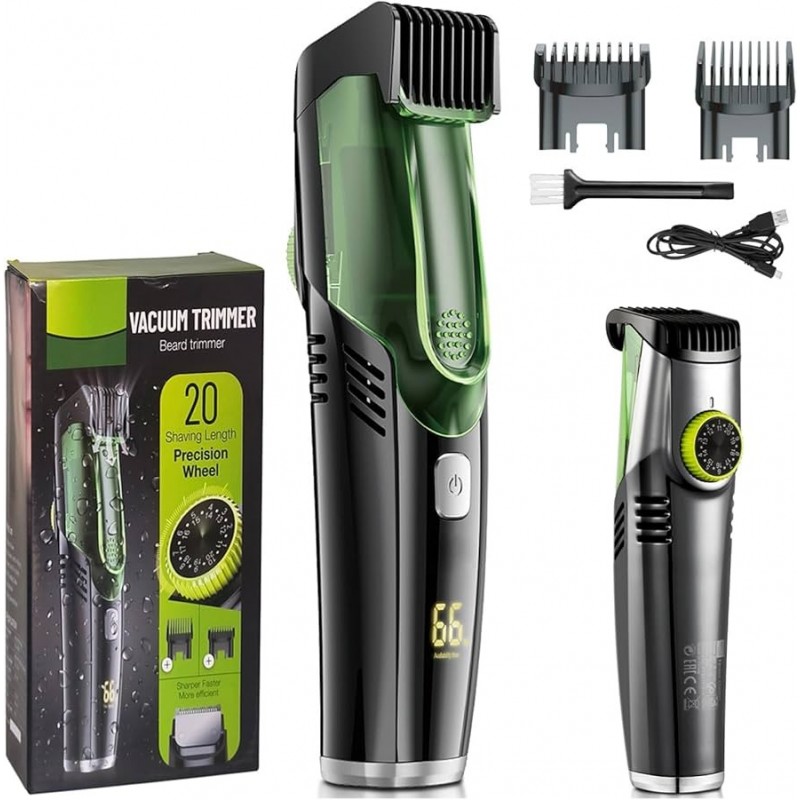 Tondeuse à Cheveux – Rasoir à Barbe Sous Vide, 20 Réglages et Autonomie de 90 Minutes