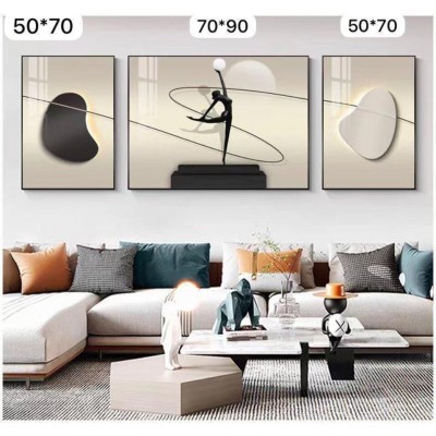 Tableau  d'Art Abstrait Moderne – Formes Fluides et Élégance Minimaliste