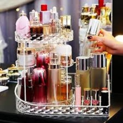 Organisateur de Maquillage Rotatif 360° Transparent  - Acrylique