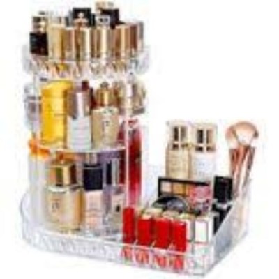 Organisateur de Maquillage Rotatif 360° Transparent  - Acrylique