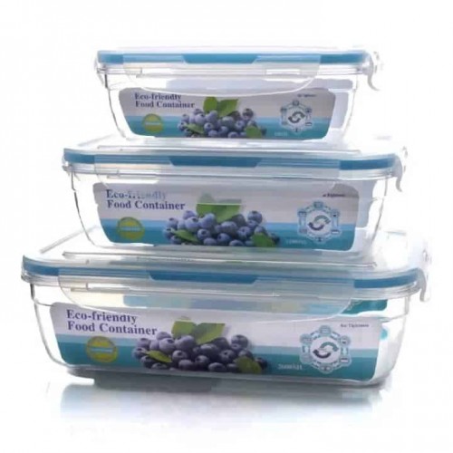 Set de 3 Contenants Alimentaires  Empilables - Écologiques, Hermétiques