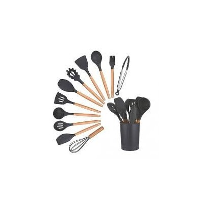 Lot de 12 ustensiles de cuisine élégants en silicone