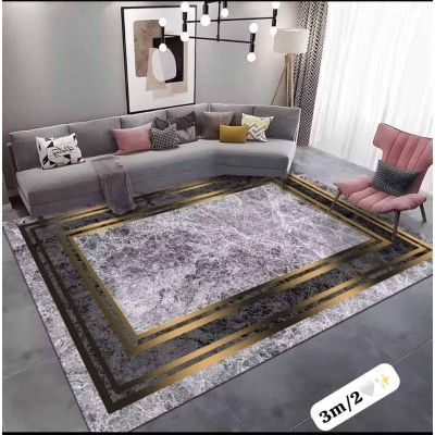 Tapis 3D Moderne – Design Géométrique et Élégance 3 mètres x 2 mètres