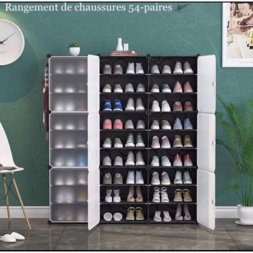 Armoire à Chaussures Modulaire – Design Moderne  54 paires de chaussures 2