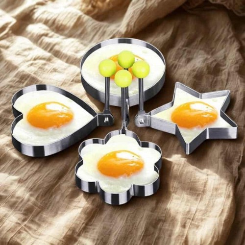 Moule à œufs au plat & Anneaux à omelette – Outil à œufs en acier inoxydable 2