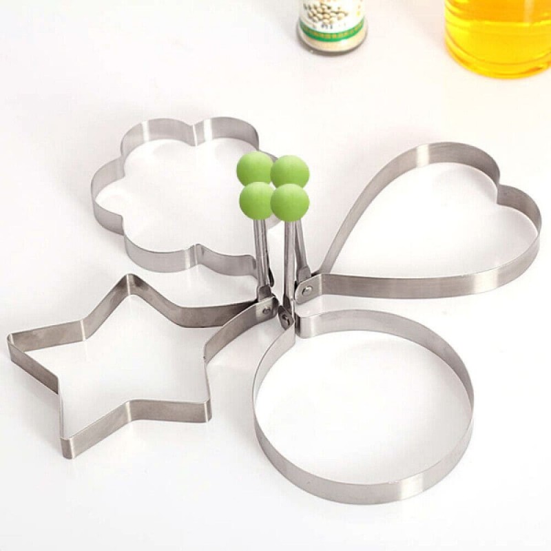 Moule à œufs au plat & Anneaux à omelette – Outil à œufs en acier inoxydable