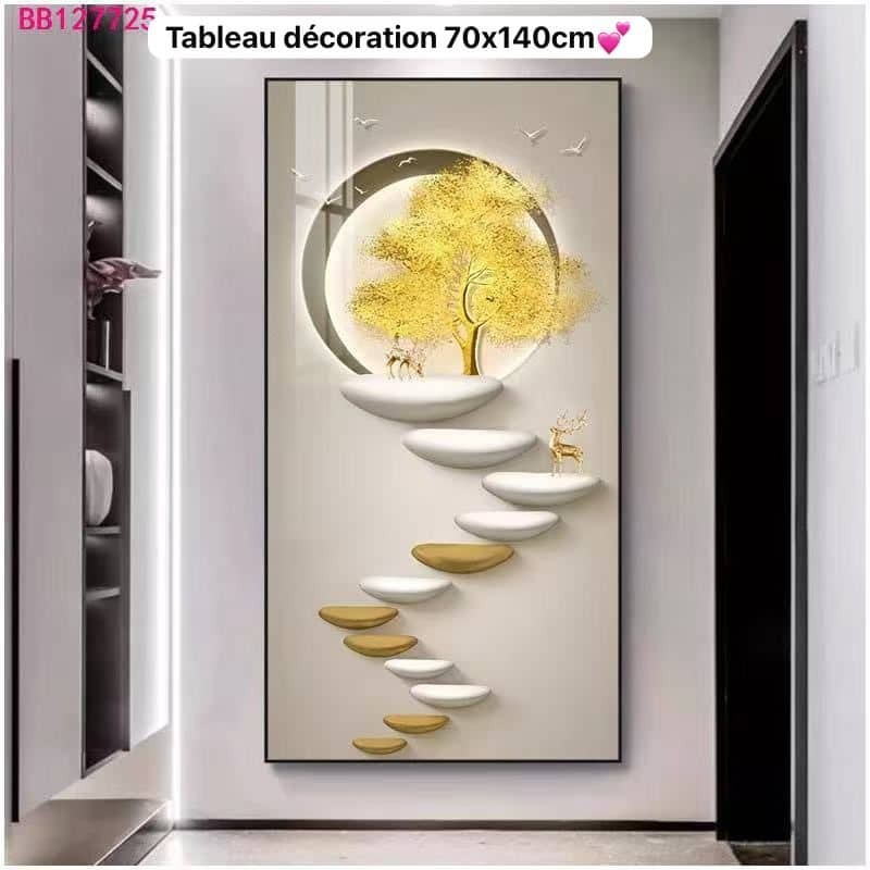 Œuvre d'Art Murale  Cercles Dorés & Harmonie