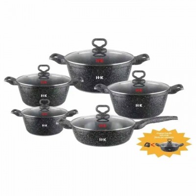 Ensemble de Batterie de Cuisine en Granit  Marmites