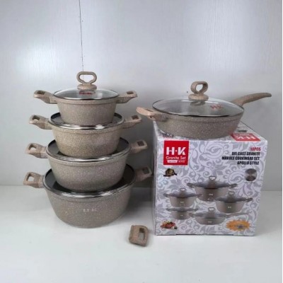 Ensemble de Batterie de Cuisine en Granit  Marmites