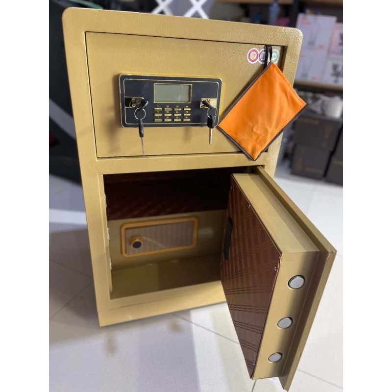 Coffre-Fort Beige Clair 110kg – Sécurité Renforcée à Code et Clé