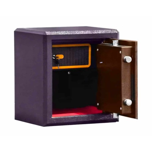 Élégance & Sécurité – Coffre-fort électronique 90kg pourpre avec double verrouillage