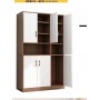 Bibliothèque en bois brun foncé ou blanc – Meuble de rangement décoratif 120x24x180 cm