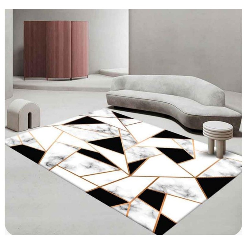 Tapis 3D Moderne Grande Dimension 3x2M – Décoratif, Doux, Lavable & Antidérapant