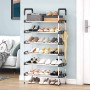 Rangement à Chaussures 6 Tablettes – Étagère Empilable pour Usage Domestique