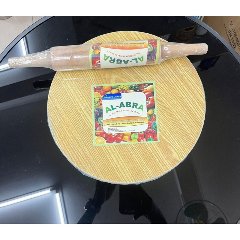 Set Rouleau à Pâtisserie en Bois + Planche à Découper 40 cm