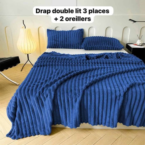 Couverture Douce en Peluche avec 2 Oreillers Assortis – Moelleuse et Confortable 2