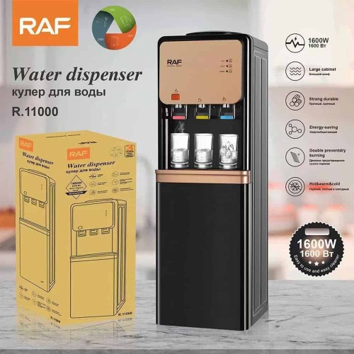 Distributeur d'eau noir et or rose 3 températures – Chaud, froid, ambiant