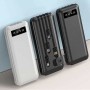 Power Bank 30 000 mAh – Batterie Externe avec 4 Câbles Intégrés et Recharge Rapide