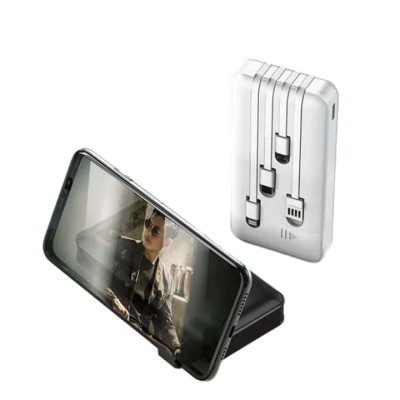 Power Bank 30 000 mAh – Batterie Externe avec 4 Câbles Intégrés et Recharge Rapide