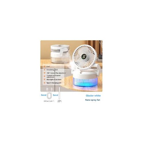 Ventilateur de Bureau Refroidisseur d’Air – Humidificateur à Eau USB avec Glace Antibuée 2