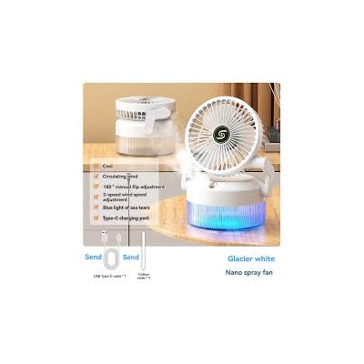 Ventilateur de Bureau Refroidisseur d’Air – Humidificateur à Eau USB avec Glace Antibuée