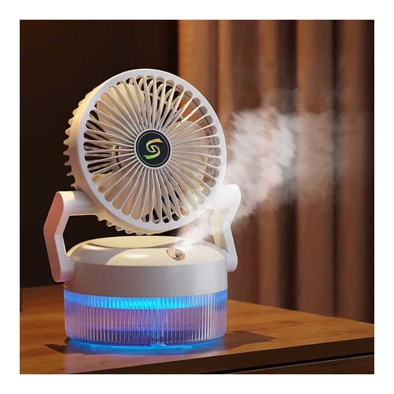 Ventilateur de Bureau Refroidisseur d’Air – Humidificateur à Eau USB avec Glace Antibuée