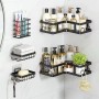 Étagère de douche en coin sans perçage – Rangement salle de bain pratique et moderne