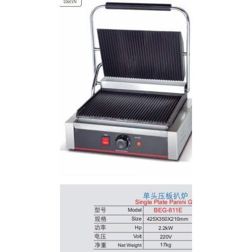 Grill panini électrique professionnel BEG-811E – 425x350x210mm