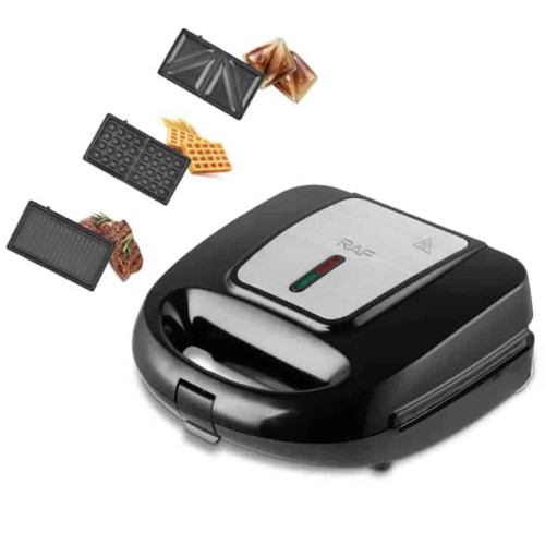 Appareil de Cuisson 3-en-1 Noir – Gaufres, Sandwichs & Paninis 2