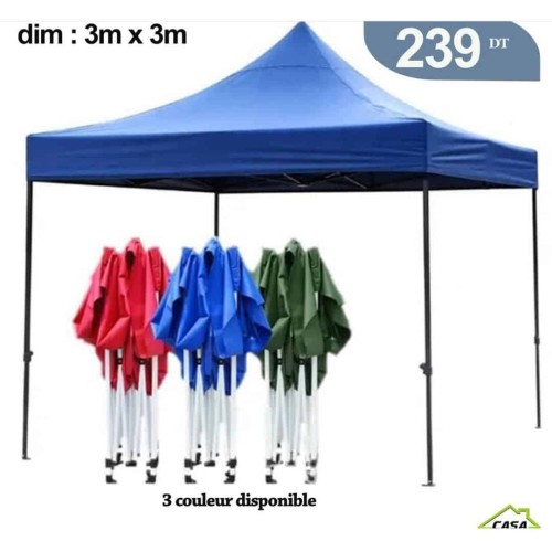 Tente pliante professionnelle 3x3m – Idéale pour mariage, buffet et lounge
