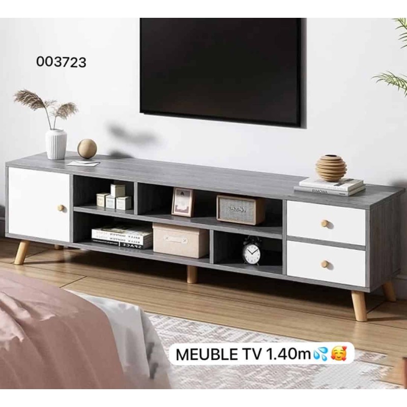 Meuble TV en Bois Moderne – Console TV 1.40M