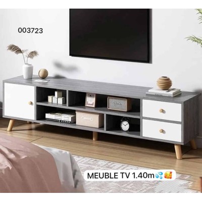 Meuble TV en Bois Moderne – Console TV 1.40M