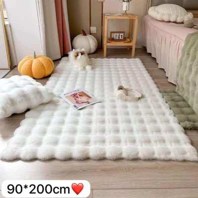 Tapis en Velours à Bulles de Couleur Unie – Confort et Élégance Moderne
