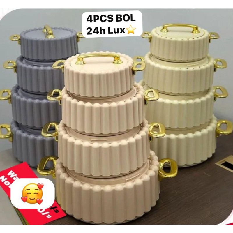 Ensemble de 4 isothermes  – Acier inoxydable + cuillère offerte