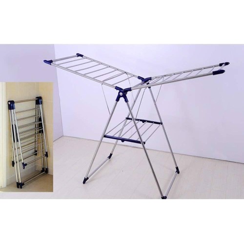 Séchoir à Linge Pliable en Acier Inoxydable