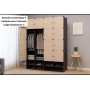 Rangement Armoire Modulaire en Plastique 4 Battants