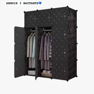 Armoire Modulaire à 3 Battants en Plastique