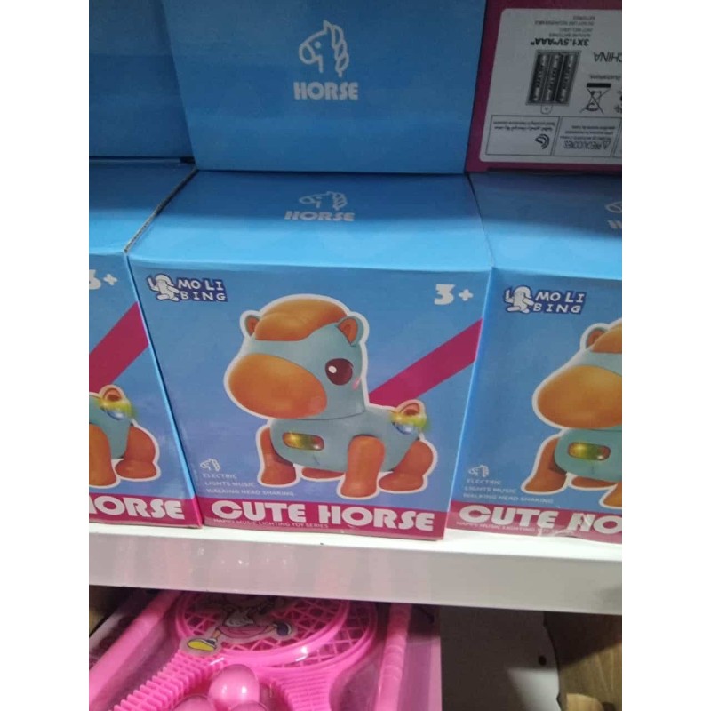 Jouet Interactif pour Enfants (3+) Cheval Électronique Musical et Lumineux