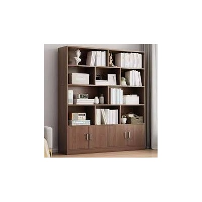 Bibliothèque moderne en bois massif à 4 portes