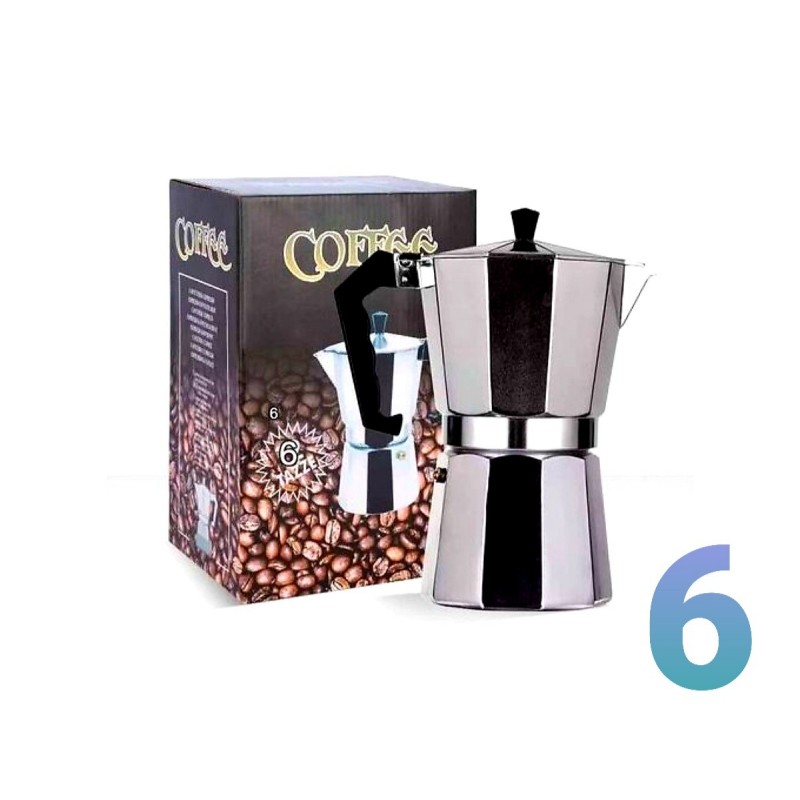 Cafetière Italienne en Aluminium 6 tasses  Moka