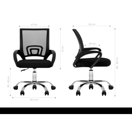 Chaise de bureau ergonomique  – Dossier en maille respirant & siège moelleux 2