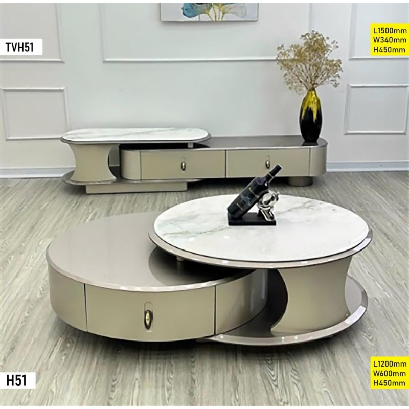 Ensemble de mobilier de salon moderne – Table basse et meuble TV coordonnés