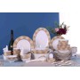 Service de Table en Porcelaine à Motifs Dorés – Élégance et Prestige 52 pièces