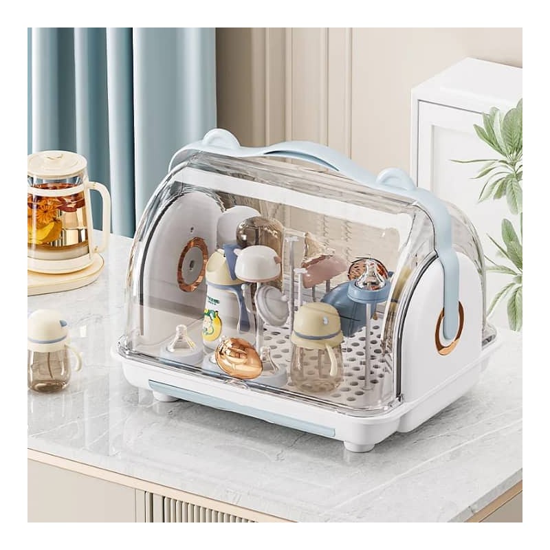 Égouttoir à Biberons Multifonctionnel avec Couvercle – Support de Séchage